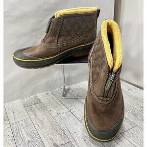 Clarks Womens 6m Outdoor Muckers Brown Leather Waterproof Utility Ankle Boots
